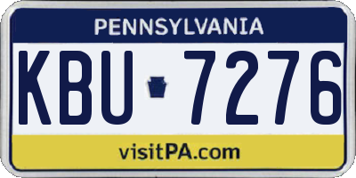 PA license plate KBU7276