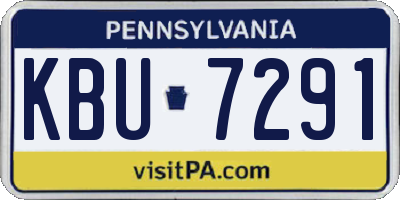 PA license plate KBU7291