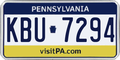 PA license plate KBU7294