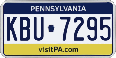 PA license plate KBU7295