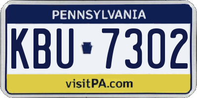 PA license plate KBU7302