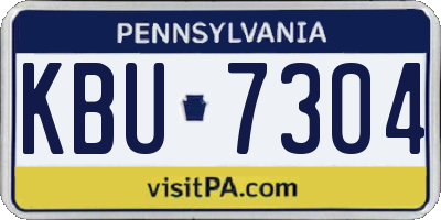PA license plate KBU7304