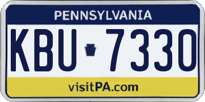 PA license plate KBU7330