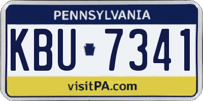 PA license plate KBU7341