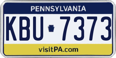PA license plate KBU7373