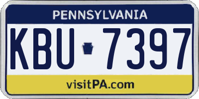PA license plate KBU7397