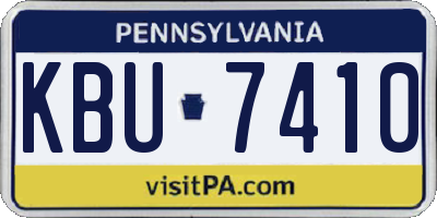 PA license plate KBU7410