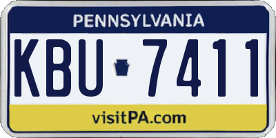 PA license plate KBU7411