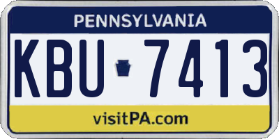 PA license plate KBU7413