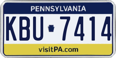 PA license plate KBU7414