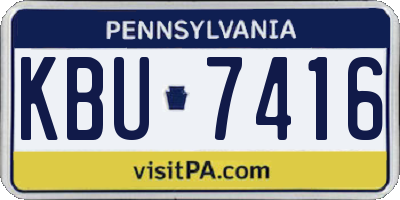 PA license plate KBU7416
