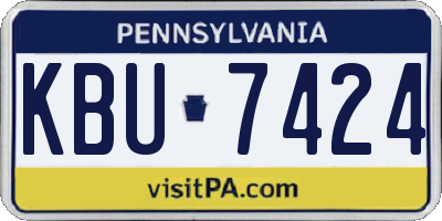 PA license plate KBU7424