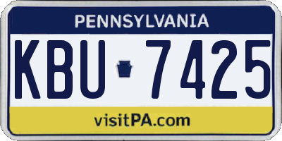 PA license plate KBU7425