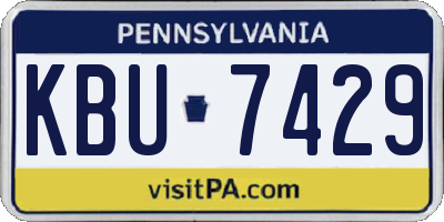 PA license plate KBU7429