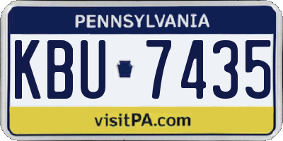 PA license plate KBU7435