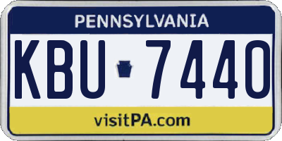 PA license plate KBU7440