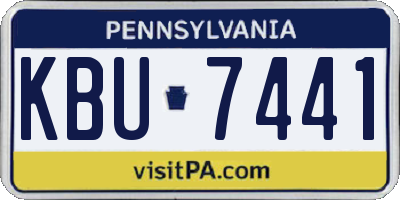 PA license plate KBU7441