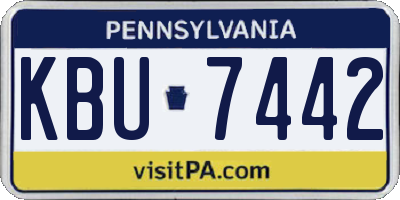 PA license plate KBU7442