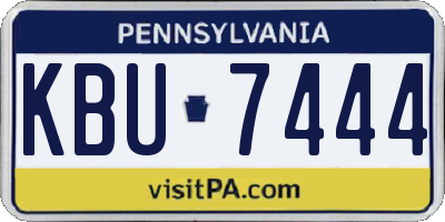PA license plate KBU7444