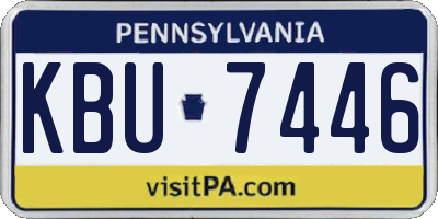 PA license plate KBU7446