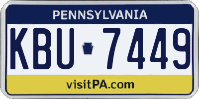 PA license plate KBU7449