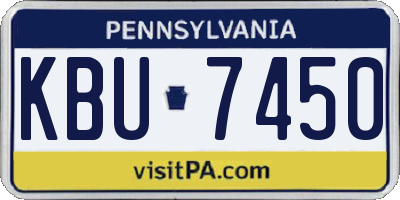 PA license plate KBU7450