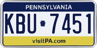 PA license plate KBU7451