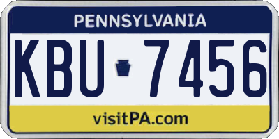 PA license plate KBU7456
