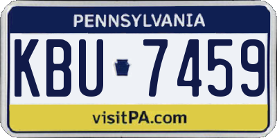 PA license plate KBU7459