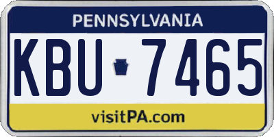 PA license plate KBU7465