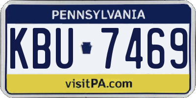 PA license plate KBU7469