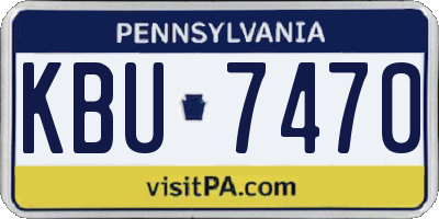 PA license plate KBU7470