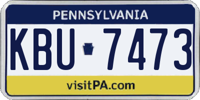 PA license plate KBU7473