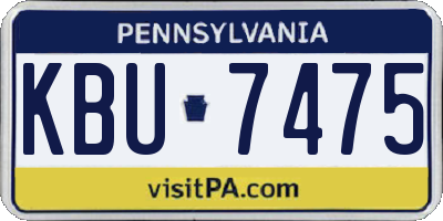 PA license plate KBU7475