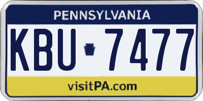 PA license plate KBU7477