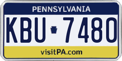 PA license plate KBU7480