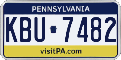 PA license plate KBU7482