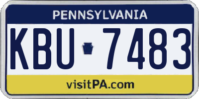PA license plate KBU7483