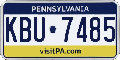 PA license plate KBU7485