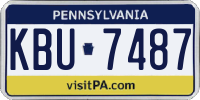 PA license plate KBU7487