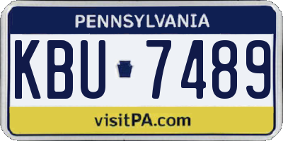 PA license plate KBU7489
