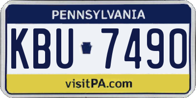 PA license plate KBU7490