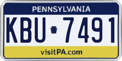 PA license plate KBU7491
