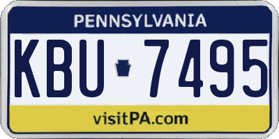PA license plate KBU7495