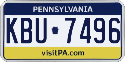PA license plate KBU7496