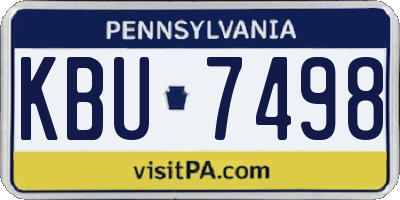 PA license plate KBU7498