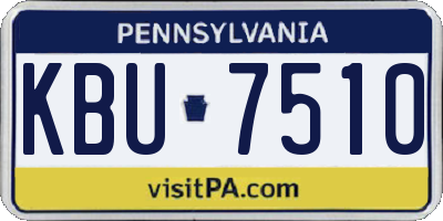 PA license plate KBU7510