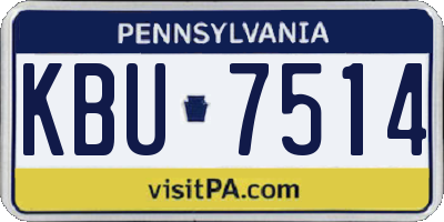 PA license plate KBU7514
