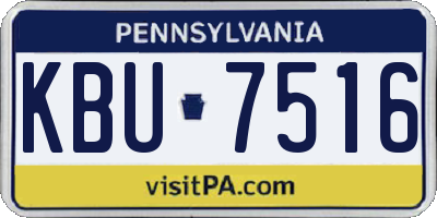 PA license plate KBU7516