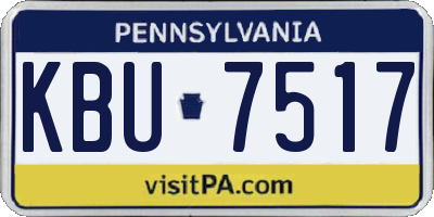 PA license plate KBU7517